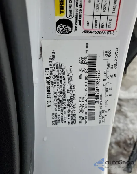 2012 Lincoln Mkz from USA, damaged, VIN 3LNHL2GC6CR834926